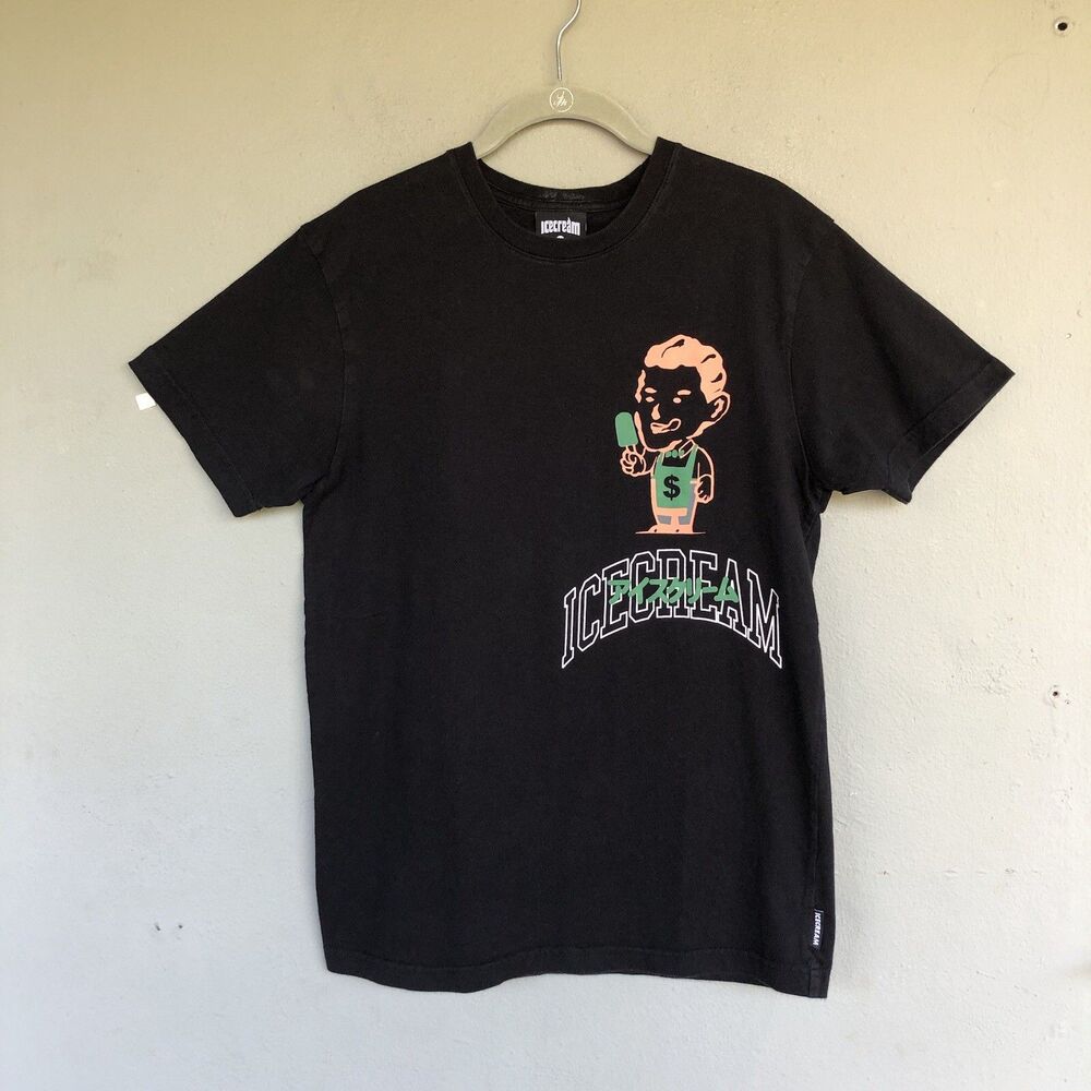 Billionaire Boys Club ICE CREAM Shirt M Black Bobblehead Graphic Tee Streetwear